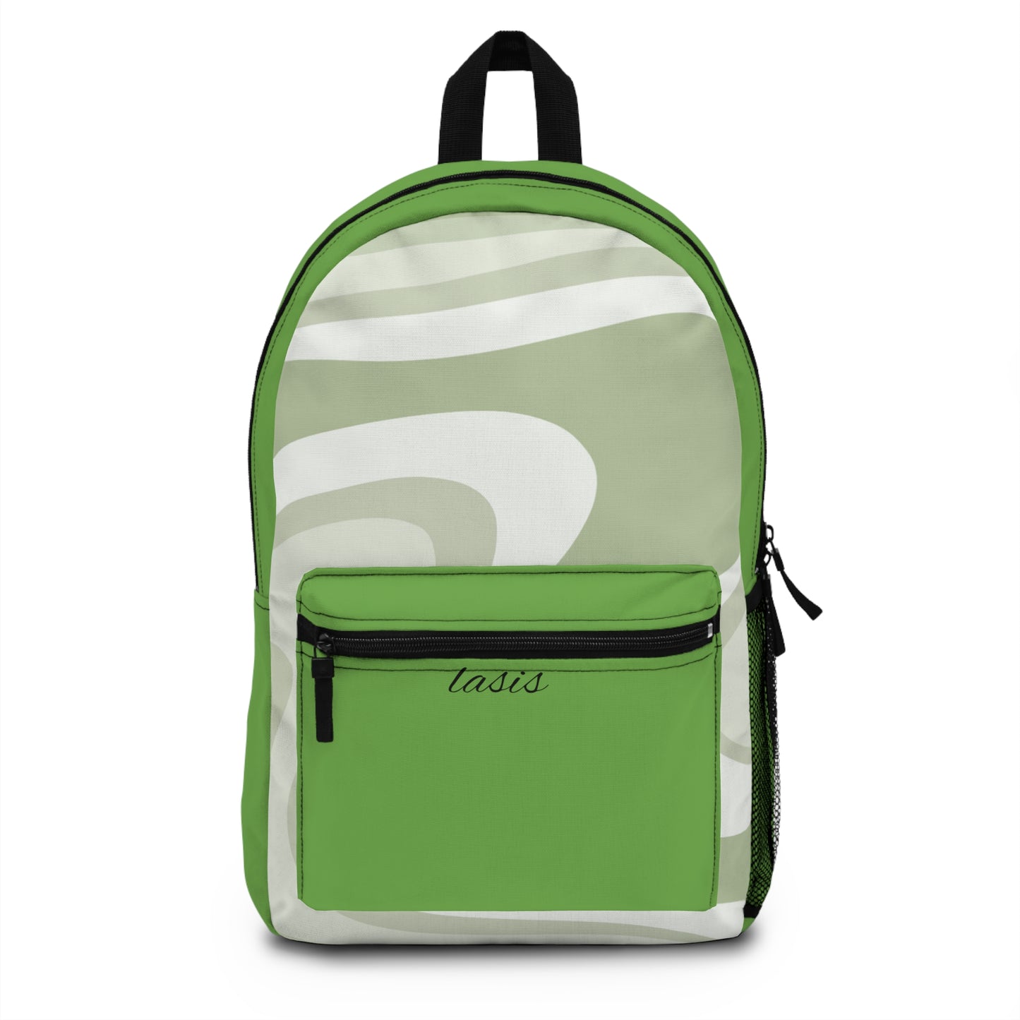 green swirls backpack
